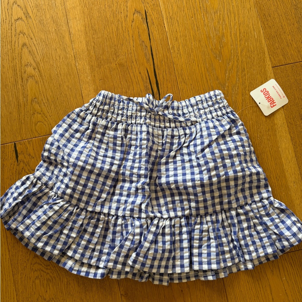Fabkids Checkered Blue and White Skirt